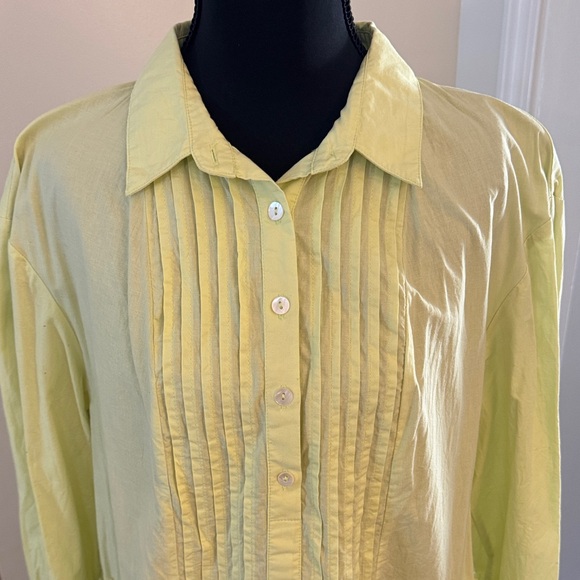 Free People Yellow Button-Up Ruffle Dress - Picture 2 of 7